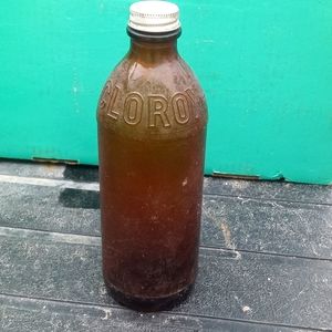Vintage Clorox Brown Glass Bottle